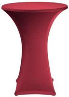 Pystypöydän liinasetti "Stretch" Ø 80 cm viininpunainen